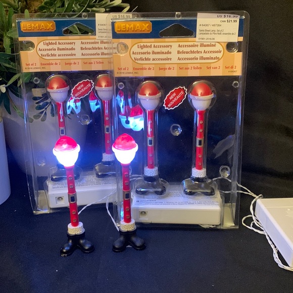 2016 Lemax Santa Street Lamp set of 6 - Picture 2 of 8